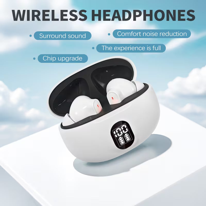 Wireless Earbuds with a Built-In Microphone